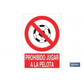 ▷ Cartel Prohibido jugar a la pelota | Ferreidea