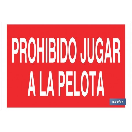 ▷ Cartel Prohibido jugar a la pelota Color Rojo | Ferreidea