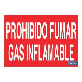 ▷ Cartel Prohibido fumar gas inflamable | Ferreidea