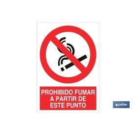 ▷ Señal Prohibido fumar a partir de este punto | Ferreidea