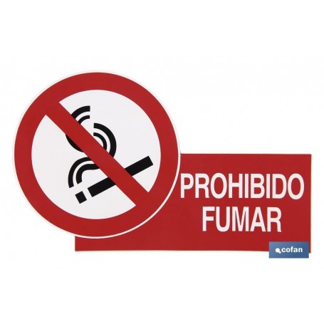 ▷ Cartel Prohibido fumar Rectangular | Ferreidea