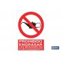 ▷ Cartel Prohibido engrasar las máquinas en funcionamiento | Ferreidea