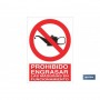 ▷ Cartel Prohibido engrasar las máquinas en funcionamiento | Ferreidea