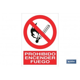 ▷ Cartel Prohibido encender fuego | Ferreidea