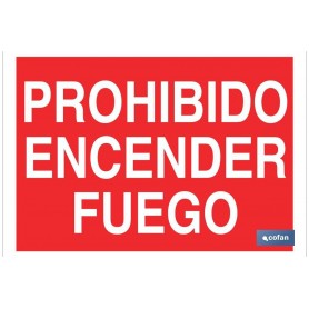 ▷ Cartel Prohibido encender fuego Color Rojo | Ferreidea