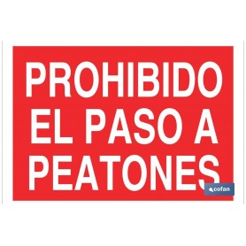 ▷ Cartel Prohibido el paso a peatones | Ferreidea