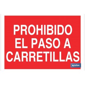 ▷ Cartel Prohibido el paso a carretillas | Ferreidea