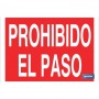 ▷ Cartel Prohibido el Paso Color Rojo | Ferreidea