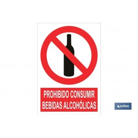 ▷ Cartel Prohibido consumir bebidas alcohólicas | Ferreidea