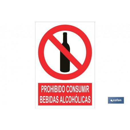 ▷ Cartel Prohibido consumir bebidas alcohólicas | Ferreidea