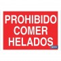 ▷ Cartel Prohibido comer helados Color Rojo | Ferreidea