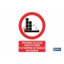 ▷ Cartel Prohibido colocar objetos sobre plataforma de trabajo sin rodapié | Ferreidea