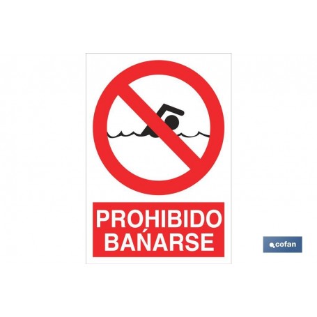 ▷ Cartel Prohibido bañarse | Ferreidea