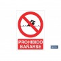 ▷ Cartel Prohibido bañarse | Ferreidea