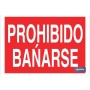 ▷ Cartel Prohibido bañarse Color Rojo | Ferreidea