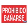 ▷ Cartel Prohibido bañarse Color Rojo | Ferreidea