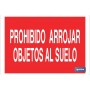 ▷ Cartel Prohibido arrojar objetos al suelo Color Rojo | Ferreidea