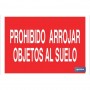 ▷ Cartel Prohibido arrojar objetos al suelo Color Rojo | Ferreidea