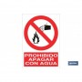 ▷ Señal Prohibido apagar con agua | Ferreidea