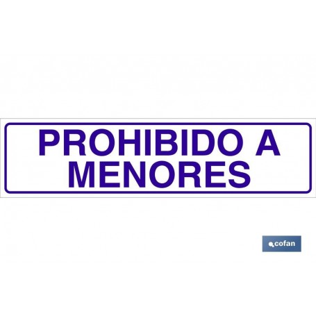 ▷ Cartel Prohibido a menores | Ferreidea