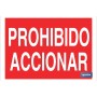 ▷ Cartel Prohibido accionar Color Rojo | Ferreidea