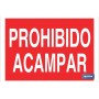 ▷ Cartel Prohibido acampar Color Rojo | Ferreidea