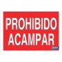 ▷ Cartel Prohibido acampar Color Rojo | Ferreidea
