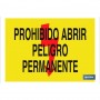 ▷ Cartel Prohibido abrir peligro permanente | Ferreidea
