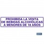 ▷ Cartel Prohibida la venta de bebidas alcohólicas a menores de 18 años | Ferreidea