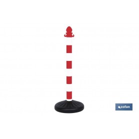 ▷ Poste con Base "Rojo/Blanco" | Ferreidea