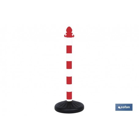 ▷ Poste con Base "Rojo/Blanco" | Ferreidea