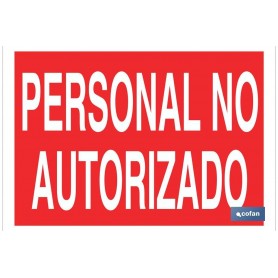 ▷ Cartel Personal no autorizado | Ferreidea