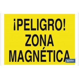 ▷ Cartel ¡Peligro! zona magnética | Ferreidea