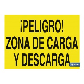 ▷ Cartel ¡Peligro! zona de carga y descarga | Ferreidea