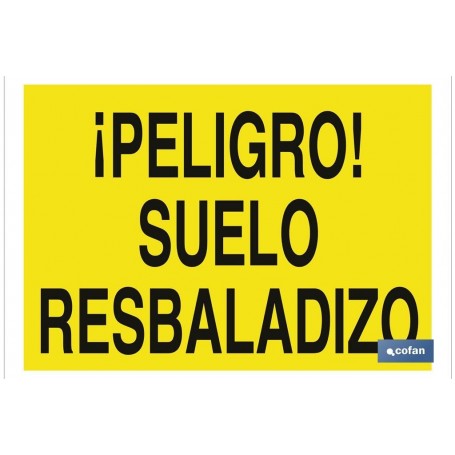 ▷ Cartel ¡Peligro! suelo resbaladizo | Ferreidea