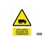 ▷ Cartel ¡Peligro! salida de camiones | Ferreidea
