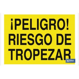 ▷ Cartel ¡Peligro! riesgo de tropezar | Ferreidea