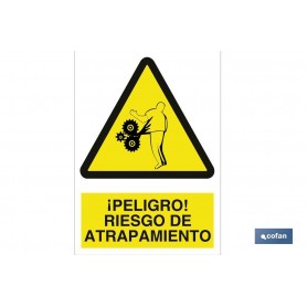 ▷ Cartel ¡Peligro! riesgo de atrapamiento | Ferreidea
