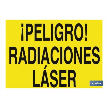 ▷ Cartel ¡Peligro! radiaciones láser | Ferreidea