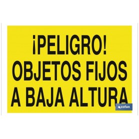 ▷ Cartel ¡Peligro! objetos fijos a baja altura | Ferreidea