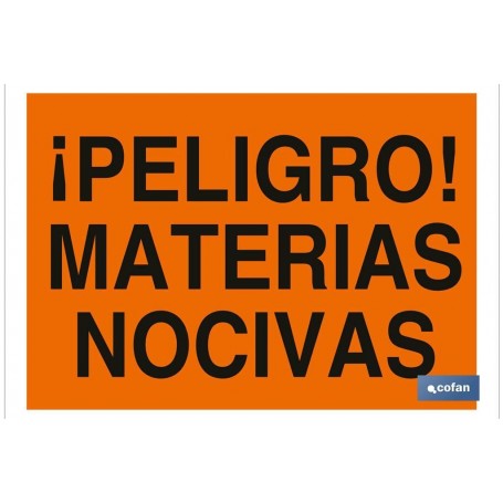 ▷ Cartel ¡Peligro! materias nocivas | Ferreidea