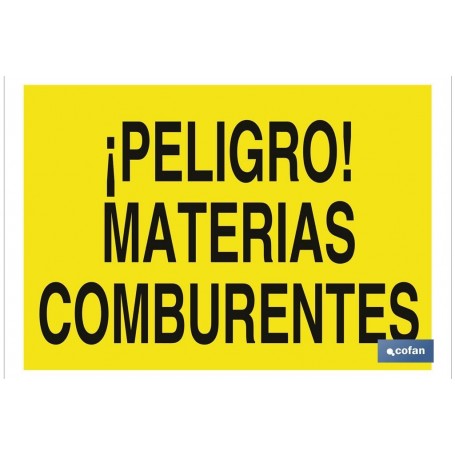 ▷ Cartel ¡Peligro! materias comburentes | Ferreidea