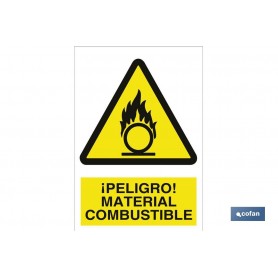 ▷ Señal ¡Peligro! material combustible | Ferreidea