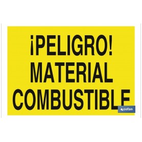 ▷ Cartel ¡Peligro! material combustible | Ferreidea