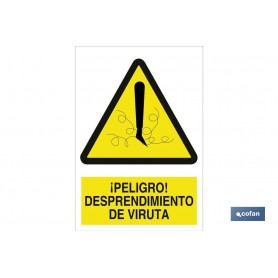 ▷ Señal ¡Peligro! desprendimiento de viruta | Ferreidea