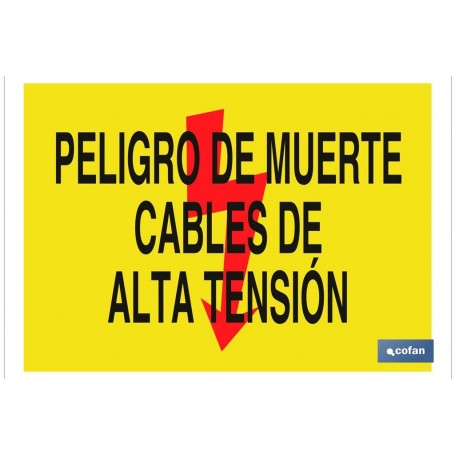 ▷ Cartel Peligro de muerte cables de alta tensión | Ferreidea