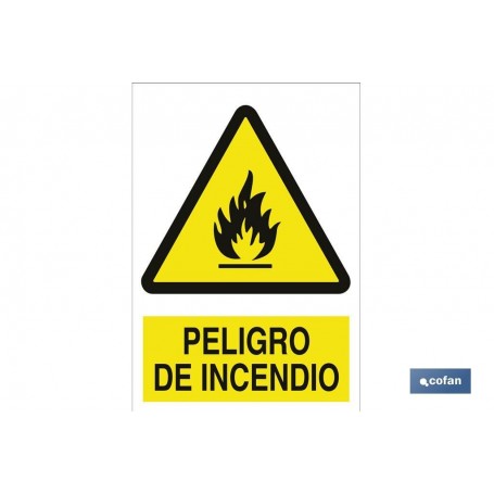 ▷ Señal Peligro de incendio | Ferreidea