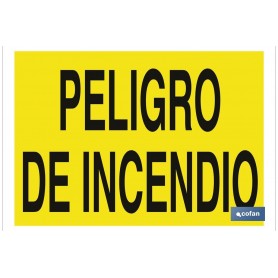 ▷ Cartel Peligro de incendio | Ferreidea
