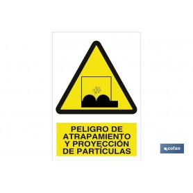 ▷ Señal Peligro de atrapamiento y proyección de partículas | Ferreidea