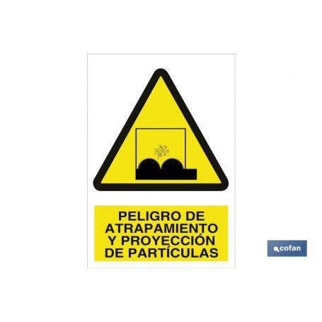 ▷ Señal Peligro de atrapamiento y proyección de partículas | Ferreidea